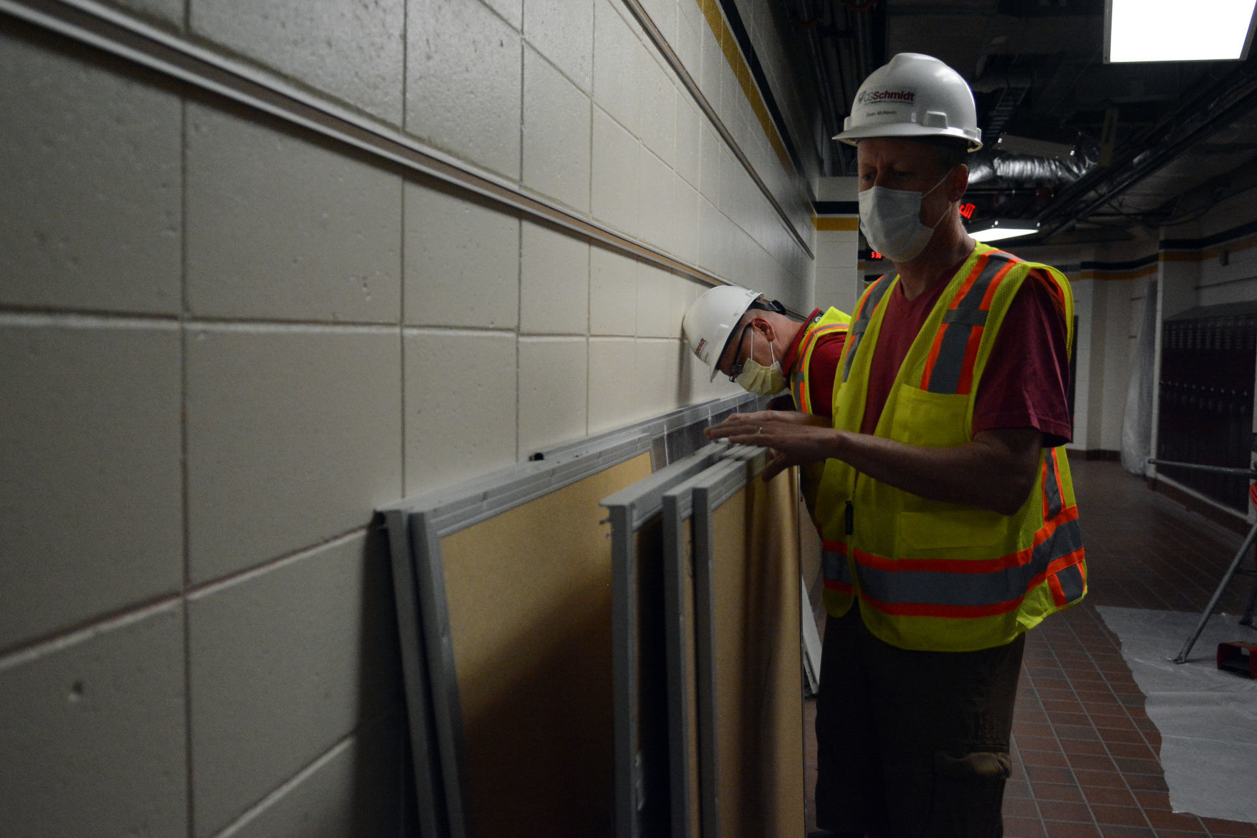 Baraboo middle school construction tour, June 23, 2020